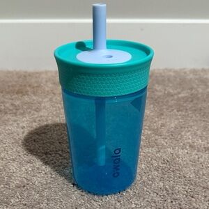 Owala Blue and Teal Sippy Straw Plastic Cup